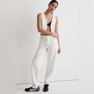 Madewell Slouchy Boyjean in Cream